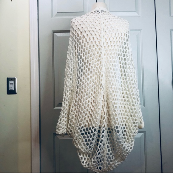Streetwear Society Crochet Shrug Cover up Cream Sweater Size S/P - Picture 7 of 13